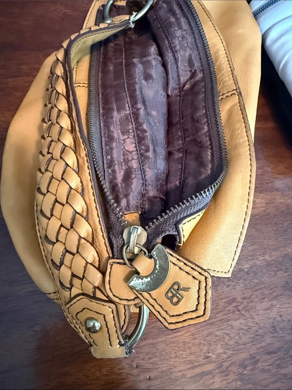 Vintage Banana Republic Mustard Tan Leather Hobo Bag